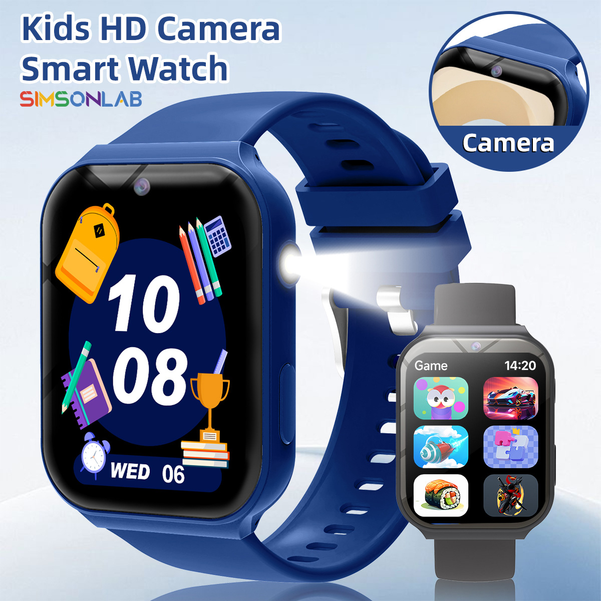 Smartwatch Watches Birthday Gift For Girls - Study Partners for Kids HD Camera
