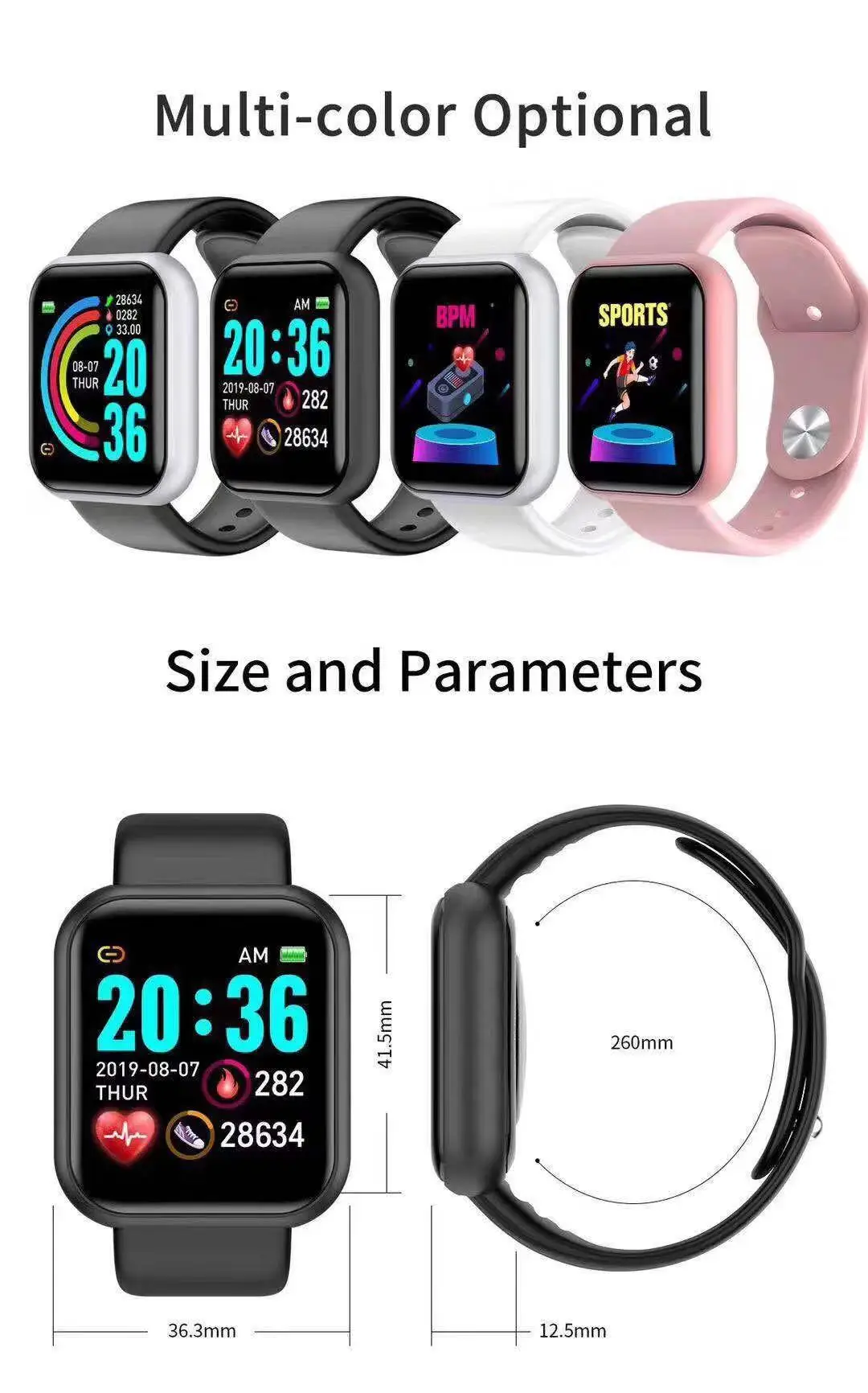 D20 Pro Smart Watch Men Y68 Sm - Smartwatch Watches For Mens 评论和价格