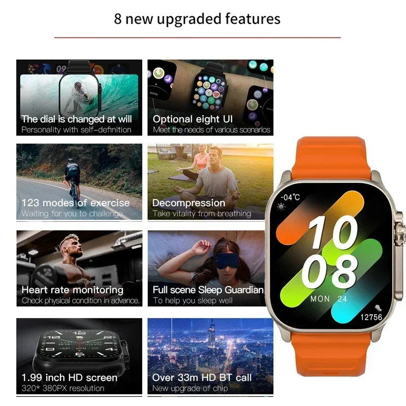 New Series 9 Watch PK HK8 PRO  - Smartwatch Watches For Mens 评论和价格