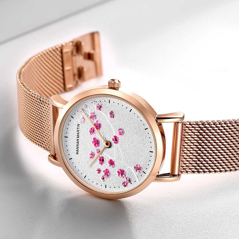 HANNAH MARTIN Women Watch 1324 - Anti-Magnetic Watch 评论和价格