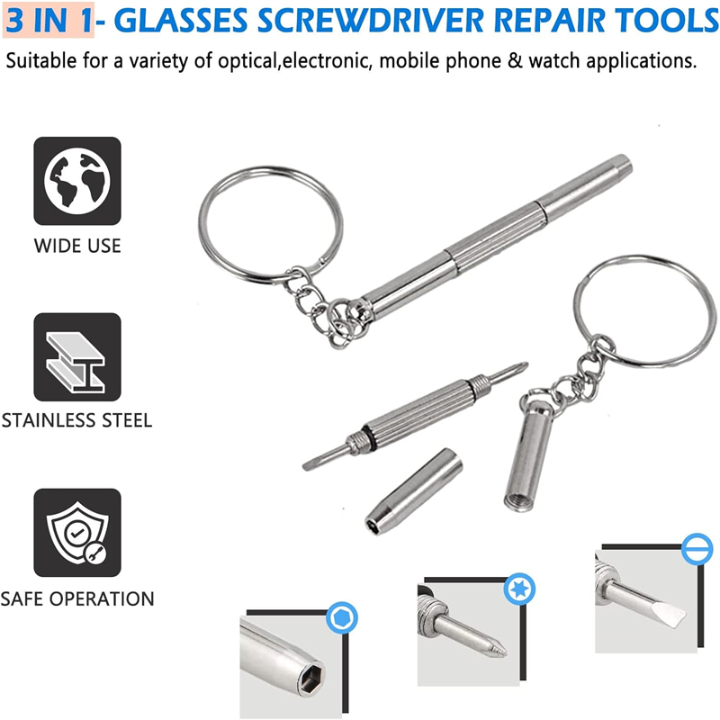 Mini Hand Glasses Screwdrivers - Watch Tool Repair Kit 评论和价格
