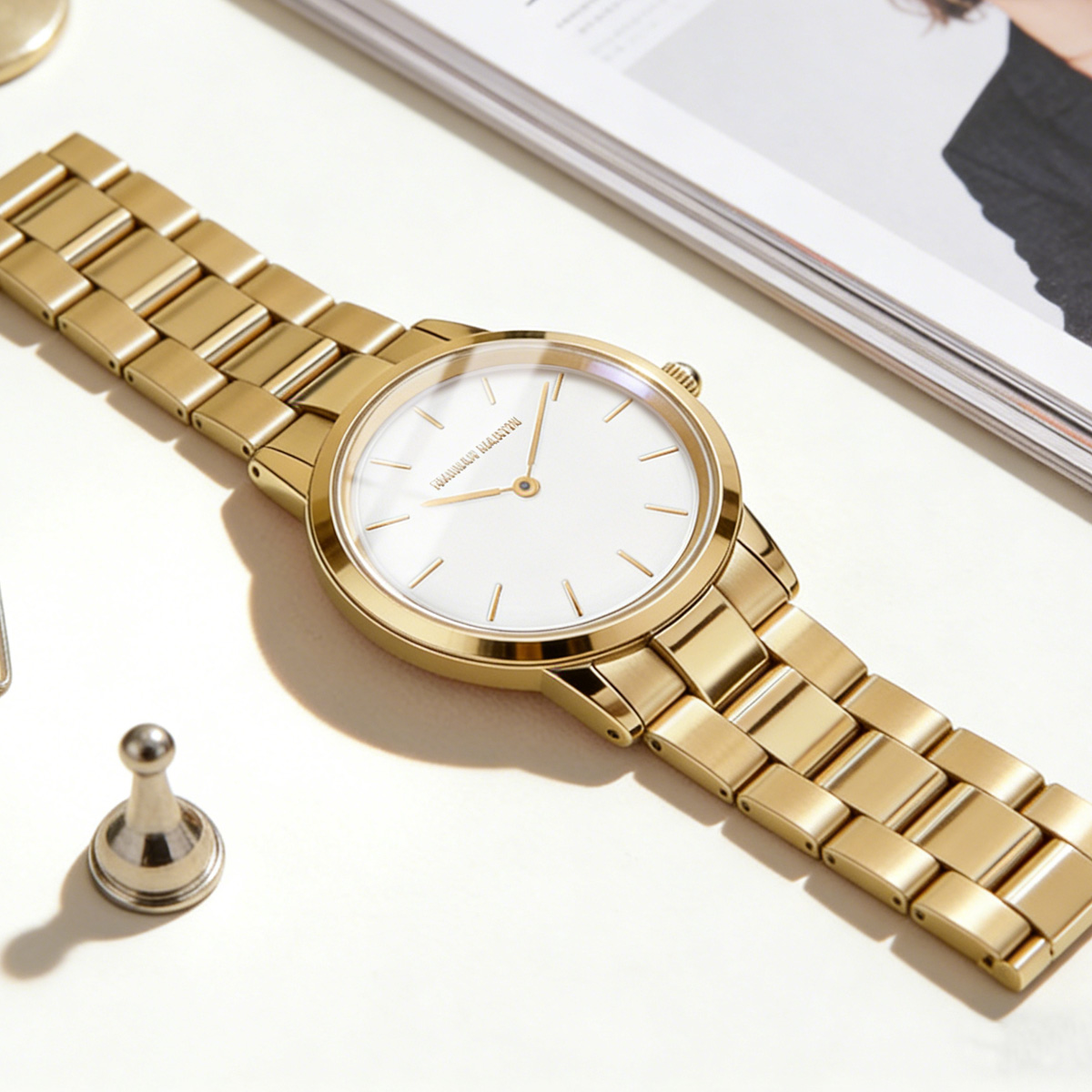 Womens Watch Rose Gold Stainle - Anti-Magnetic Watch 评论和价格