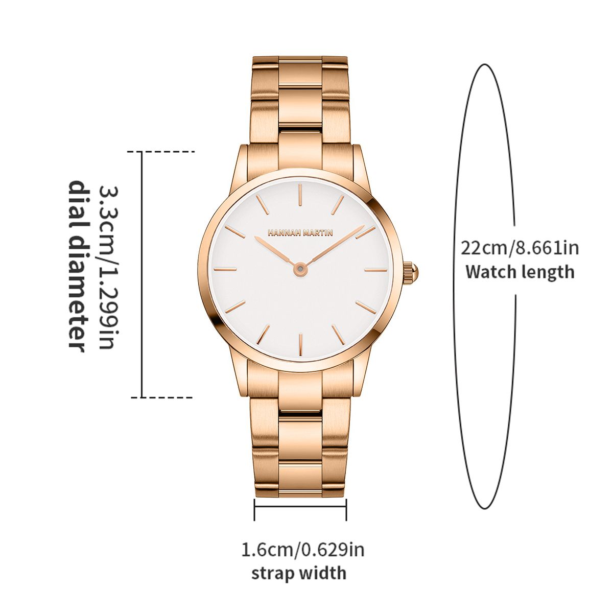Womens Watch Rose Gold Stainle - Anti-Magnetic Watch 评论和价格